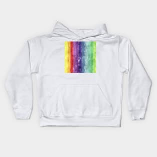 Geometric Stripes Watercolor Kids Hoodie